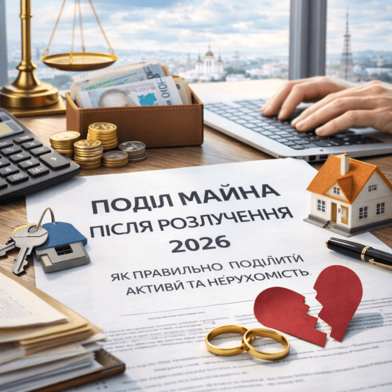 Поділ майна після розлучення у 2026 році: порядок, строки та судовий захист прав
