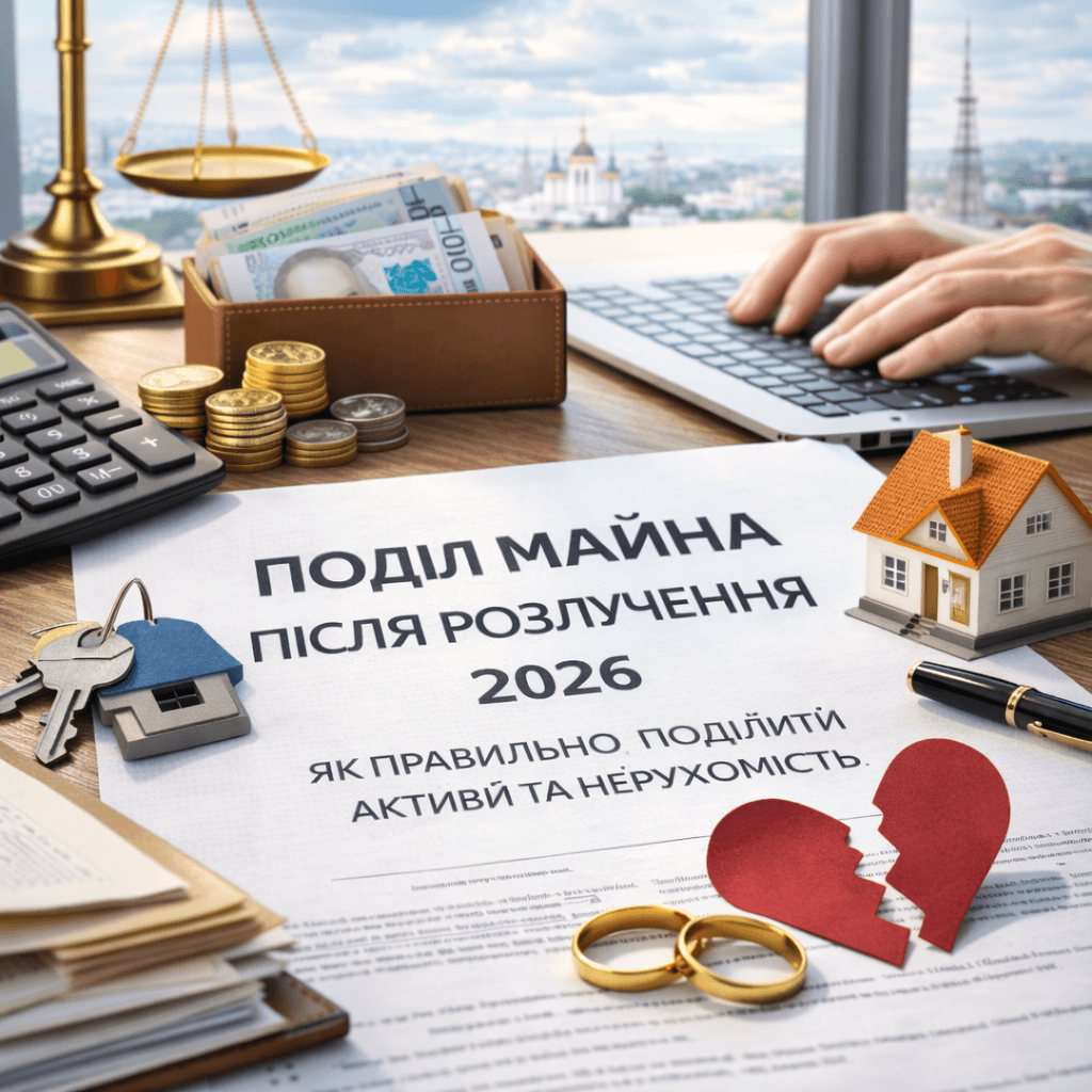Поділ майна після розлучення у 2026 році: порядок, строки та судовий захист прав