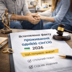 Встановлення факту проживання однією сім’єю без шлюбу у 2026 році через суд
